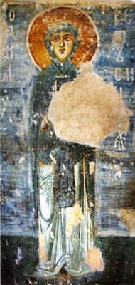 Мц. Рипсимия. Фреска в храме Спаса на Нередице (1199 г.)