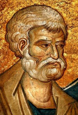 Апостол Пётр. Фрагмент фрески монастыря Высокие Дечаны, Косово, Сербия. Около 1350 года.
