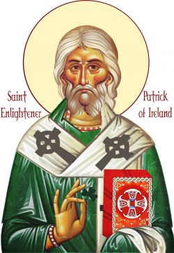 Свт. Патрик, просветитель Ирландии. Икона (первая четверть XXI в.)