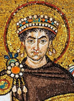 Император Юстиниан Великий. Мозаика храма Сан-Витале, Равенна (548 г.)