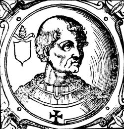 Григорий III, папа Римский. Гравюра. 1600 г. (Saachi. Vitis pontificum. 1626) (РГБ)