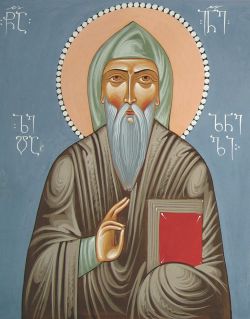 Прп. Иоанн Зедазенский. Грузинская икона (XX в.)