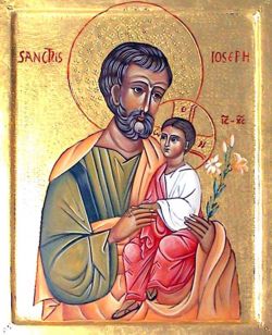 Прав. Иосиф Обручник с Младенцем Христом. Икона