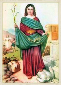 Мц. Сарра Антиохийская. Сирийская икона (XX в.)