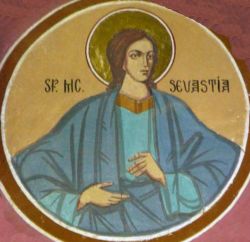 Мц. Севастия (Савватия). Роспись в Касинском монастыре, Румыния (ок. 2005 г.)