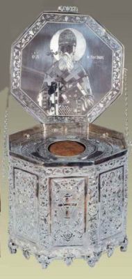 Мощи (глава) свт. Герасима II (Паллады), патриарха Александрийского. Ватопедский монастырь. Афон.