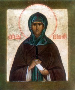 Блгв. Анна Новгородская. Икона (авт. монахиня Иулиания (Соколова). Сергиев Посад. 1970-е гг.)