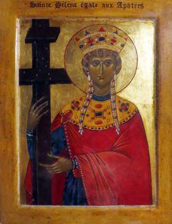 Равноап. Елена. Икона у мощей в крипте церкви Сен-Лё-Сен-Жиль, Париж