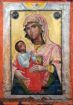 Фивская икона Божией Матери "Великая Панагия". Фивы, церковь Успения Божией Матери (Великая Панагия)