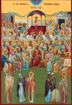Никейский первый Вселенский собор. Современная икона
