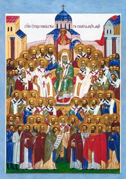 Свв. отцы Поместного собора 1917-1918 гг. Икона (список с оригинала 2017 г.)