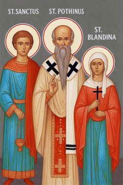 Сщмчч. Пофин епископ, Санкт диакон и мц. Бландина, в Лионе пострадавшие