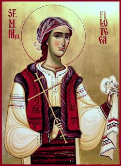 Мц. Филофея дева, Тырновская, Темнишская, Румынская. Икона (Румыния, 2020-е гг.)