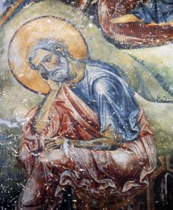 Прав. Иосиф Обручник. Византийская фреска "Рождество Христово" (фрагмент)