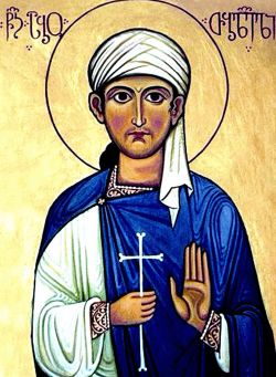 Мч. Або (Абу) Багдадский, в Тбилиси пострадавший. Грузинская икона (нач. XXI в.)