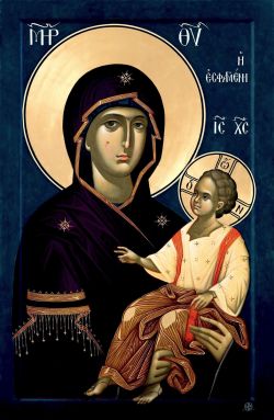 Закланная икона Божией Матери. Список, написанный в монастыре Ватопед (ок. 2000-2023)