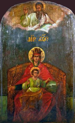 Икона Божией Матери «Державная» (XVIII в.) из Казанской церкви в Коломенском, Москва